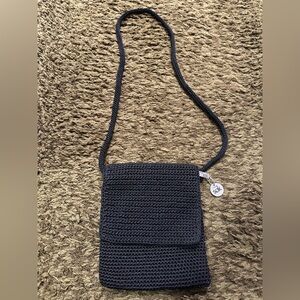 The Sak Crochet Crossbody Bag Black